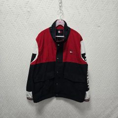 가가293 Tommy Hilfiger トミーヒルフィガー COLOR ブロック ジップアップ ジャケット XL