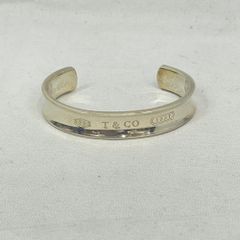 중고 Tiffany＆Co. シルバー ナロー カフバングル 79
