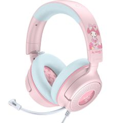 Razer Kraken V4 X 有線USB-C & Type A ゲーミングヘッドセット、マイメロディエディション。 [マイメロディエディション。]