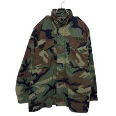 【US ARMY】 M65 80s 米軍 実物 1986年納入 ウッドランドカモ ミリタリーフィールドジャケット ALPHA INDUSTRIES S-8090