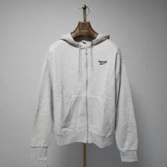 100 ) リーボック ベクター グレー フーディー ジップアップ