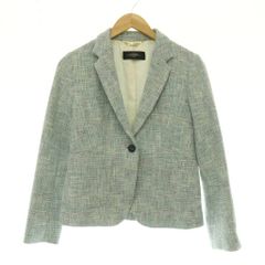 ドゥクラッセ DoCLASSE THE CLASS ツイードジャケット テーラードジャケット 9 スモークブルーミックス /ES ■OS