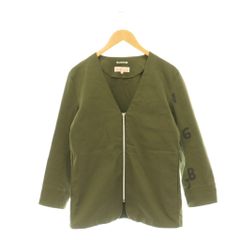 ソウソウ SOU SOU ×le coq sportif 数字柄 ジップアップ ノーカラージャケット ブルゾン S カーキ /HK ■OS