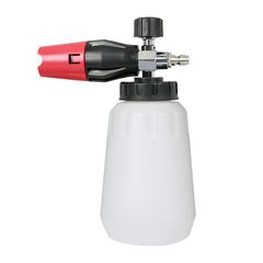 ★新品★フォームキャノン 1.0L 洗車用フォームガン 1/4クイックコネクター付き 圧力洗浄ガン用 高圧洗浄機用 泡洗車 フォームランス 高発泡 ダイヤル付き 泡量調節可能 洗車 スノーフォーム (ホワイト) bad66007