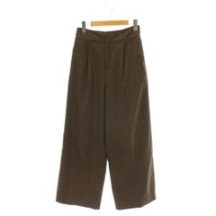 フレームワーク Framework 千鳥格子タックワイドパンツ ジッパーフライ 38 ブラウン ブラック /DO ■OS ■SH
