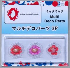 【中古】ディスプレイ・カスタム用アイテム ミャクミャク(日焼け) マルチデコパーツ3P 「EXPO2025 大阪・関西万博」