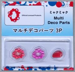【中古】ディスプレイ・カスタム用アイテム ミャクミャク(レッド/ピンク) マルチデコパーツ3P 「EXPO2025 大阪・関西万博」