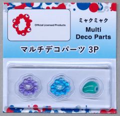 【中古】ディスプレイ・カスタム用アイテム ミャクミャク(パープル/ブルー) マルチデコパーツ3P 「EXPO2025 大阪・関西万博」