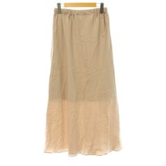 アンクレイヴ uncrave 25SS フィブリルシャンブレー フレアスカート ロング 2 ピンクベージュ /NR ■OS