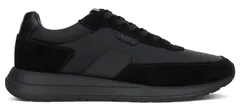 【新品・最安値】BOSS ボス Low-top sneakers in leather and fabric 正規品 スニーカー
