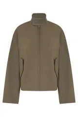 【新品・最安値】Bottega Veneta ボッテガヴェネタ Cotton jacket with braided leather collar 正規品 衣類