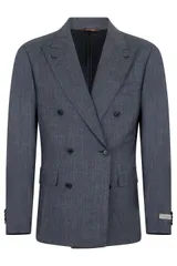 【新品・最安値】Canali カナーリ Double-breasted jacket in a blend of wool, silk, and linen 正規品 衣類