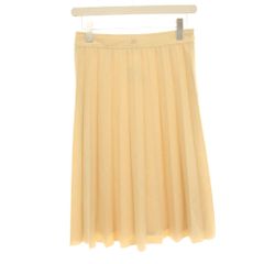 クレージュ courreges プリーツスカート ひざ丈 67-93 ベージュ /HN