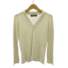 マックスマーラ MAX MARA BODY WEAR カットソー 無地 ストレッチ 長袖 M 白 ホワイト 0923