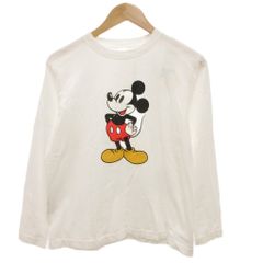 ディズニー Disney × Mylanka ミランカ別注 タグ付き ミッキーマウス Tシャツ ロンT カットソー 長袖 38 白 ホワイト /JS ■IBO101