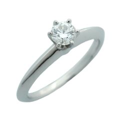 ティファニー(Tiffany) ティファニー リング ソリティア 1PD Pt950 プラチナ ダイヤモンド 0.23ct 8.5号レディース