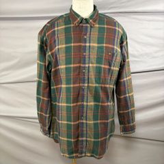 T-521  【USA古着】90s CHAPS RALPH LAUREN チャップス ラルフローレン チェック ネルシャツ フランネル ボタンダウン 長袖 L