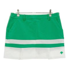 サイズ：L DESCENTE GOLF デサントゴルフ  インナー付スカート ボーダー柄 グリーン系 [240101795863] ゴルフウェア レディース ストスト