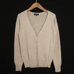 プーラフリーム pour la frime カーディガン ニット Vネック ウール M ベージュ