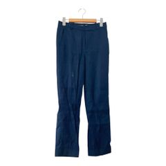 LAUREN Ralph Lauren ローレンラルフローレン リネン混 スリム ストレート パンツ ボトムス サイズ00 紺 ネイビー レディース 古着 中古 USED