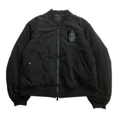 美品 UNDERCOVER アンダーカバー 20aw 蜘蛛巣城 リバーシブル MA-1 フライト ジャケット ブルゾン ボンバー 黒澤明 3 黒 ブラック メンズ 古着 中古 USED