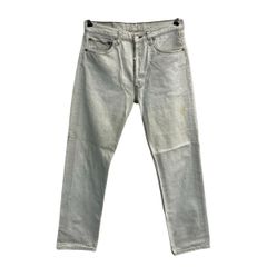 90～00s USA製 Levi's 501 デニムパンツ W32 アイボリー リーバイス ボタンフライ 90～00年代 赤タグ ボタン裏553工場 アメカジ 2610-174