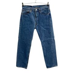 90s USA製 Levi's 501 デニムパンツ W32 ブルー リーバイス ボタンフライ 90年代 赤タグ ボタン裏520工場 エルパソ アメカジ 2610-176