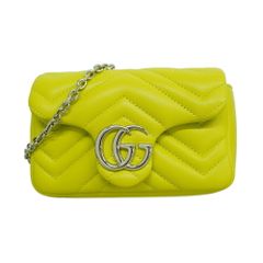 グッチ(Gucci) グッチ ショルダーバッグ GGマーモント 841290 レザー グリーン レディース OP029922
