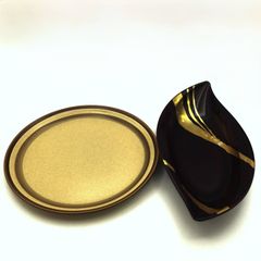 皿２点セット 楕円皿 丸皿 陶器　#i00467