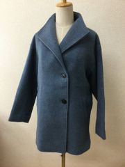 a.v.v モスブルー ウールコート サイズXS