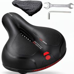 ROAD お尻が痛くない クッション サドル MTB サドル 専用工具付き 防水カバー付き CITY 反射テープ 通気 防水防裂 穴開き MMC 衝撃吸収 超極厚 自転車