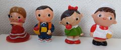 青和銀行 せいわのせいちゃん ソフビ ソフトビニール 製貯金箱 4体 現状品