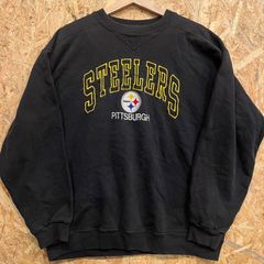 Reebok NFL ピッツバーグ スティーラーズ 前V 刺繍 スウェット ブラック L リーボック STEELERS PITTSBURGH 前Vガゼット