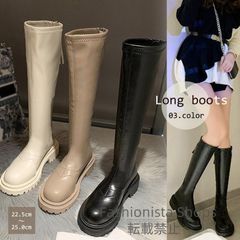 【新品未使用】ロングブーツ レディース 厚底ブーツ韓国 