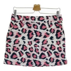 サイズ：L LOUD MOUTH ラウドマウス  インナー付スカート ピンクレオパード柄 ホワイト系 [240101795321] ゴルフウェア レディース ストスト