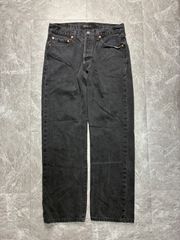 Levi's 501 ブラックデニム W34 L33 フェード 00s Y2K グランジ US古着 ストレート