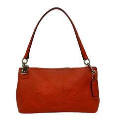 COACH(コーチ) ハンドバッグ エンボスド ホース アンド キャリッジ チャーリー クロスボディ 33521 オレンジ レザー