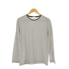 ザショップティーケー THE SHOP TK Tシャツ L 黒 ブラック 白 ホワイト モノトーン ボーダー柄 ラウンドネック 長袖 /CK5 ■ECA009