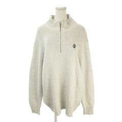 エヴリス EVRIS ニット セーター F ライトグレー ハーフジップ ハイネック 長袖 /AO30 ■ECB009