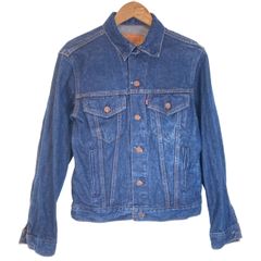 【中古】　Levi's　デニムジャケット　80s vintage　80年代　OLD　87年製　刻印755　70506 0216　4th　Gジャン　トラッカージャケット　無地　プーさん　USA製　アメカジ　古着　/7068