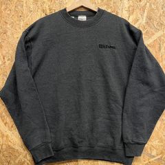 【ウィルソン】 90s スウェット トレーナー ワンポイント刺繍 ロゴ USA製 チャコールグレー L