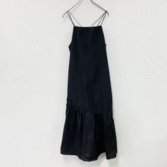 Kastane　カスタネ　ボリュームティアードキャミソールワンピース　黒　ブラック　Fサイズ　古着