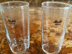 【アサヒビールロゴ】　一口ビールグラス　2個セット