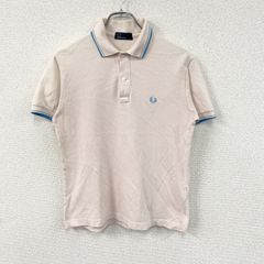 FRED PERRY　フレッドペリー　半袖ポロシャツ　刺繡ロゴ　ピンク　Mサイズ　古着