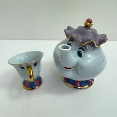 ●美女と野獣 ポット夫人トチップ ティーポット＆カップ ディズニー Tokyo Disneyland 箱なし