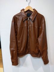 M20　ZARA　ザラ　ブラウン　フェイクレザー　ブルゾン　ジャケット　Sサイズ　状態良好