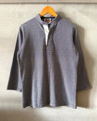90‘s BARBARIAN-Rugby shirt-(size M)Made in CANADA バーバリアン ラガーシャツ カナダ製 スタンドカラー