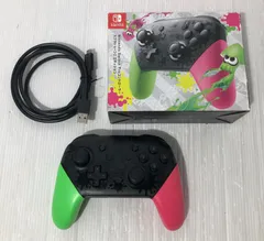 【動作良好】 Nintendo Switch Proコントローラー スプラトゥーン２ エディション 箱付き ケーブル付き ニンテンドー 任天堂