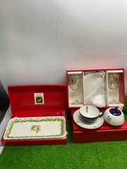 ●ALICE　不思議な国のアリス食器セット　ワインカップ/オードブル/ティーセット　長期保存品　汚れあり　未使用品　261009