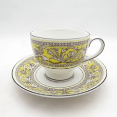未使用 WEDGWOOD ウェッジウッド フロレンティーン シトロン カップ＆ソーサー ティー 紅茶 コーヒー 珈琲 リー SO4869A3 